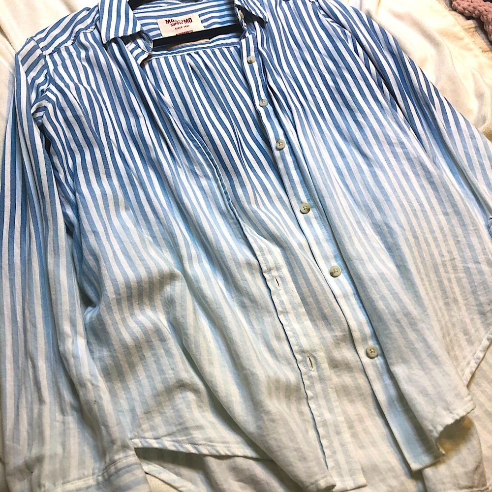mossimo supply co • ombré denim button up